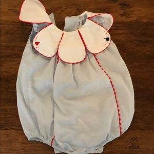 Red white and blue girl bubble